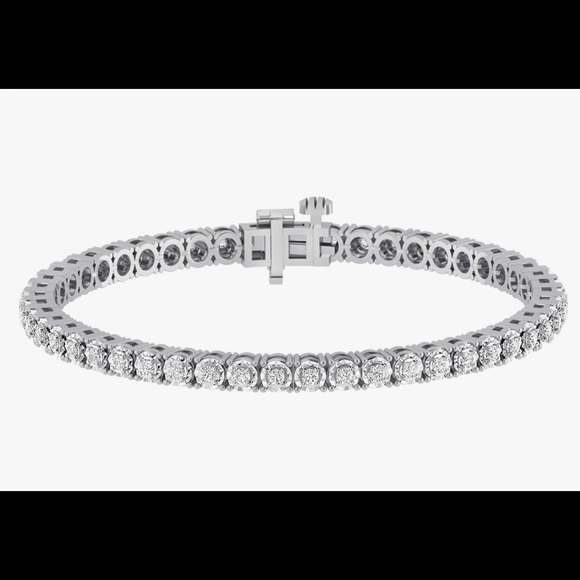 Genuine real diamond 1 carat tennis bracelet not cz not moissanite best gift HOT - Picture 4 of 5